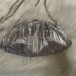 Urban Expressions silver clutch evening purse